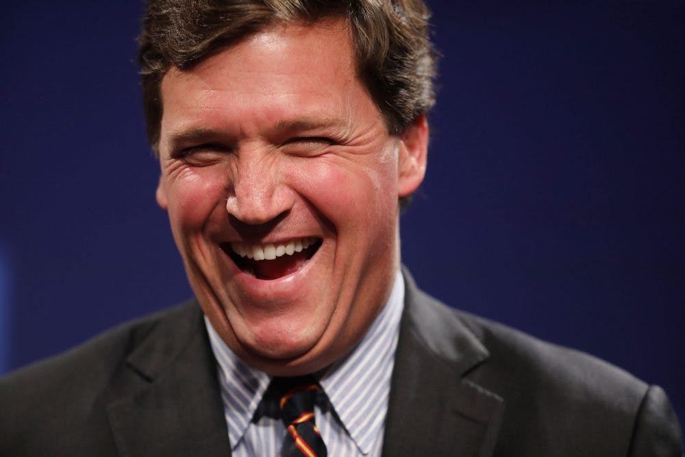WASHINGTON, DC - MARCH 29: Fox News host Tucker Carlson discusses 'Populism and the Right' during the National Review Institute's Ideas Summit at the Mandarin Oriental Hotel March 29, 2019 in Washington, DC. Carlson talked about a large variety of topics including dropping testosterone levels, increasing rates of suicide, unemployment, drug addiction and social hierarchy at the summit, which had the theme 'The Case for the American Experiment.'