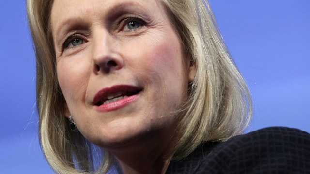 WASHINGTON, DC - AUGUST 19: Democratic presidential candidate U.S. Sen. Kirsten Gillibrand (D-NY) speaks during a Washington Post Live 2020 Candidates series event August 19, 2019 in Washington, DC. Gillibrand discussed her view on various topics including gender and race issues, gun control, healthcare, and immigration.