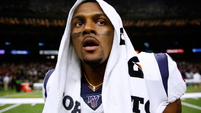 NEW ORLEANS, LOUISIANA - SEPTEMBER 09: Deshaun Watson #4 of the Houston Texans reacts after a game against the New Orleans Saints at the Mercedes Benz Superdome on September 09, 2019 in New Orleans, Louisiana. Wil Lutz of the Saints kicked a game-winning 58 yard field goal as time expired to give the Saints a 30-28 win. (Photo by Jonathan Bachman/Getty Images)