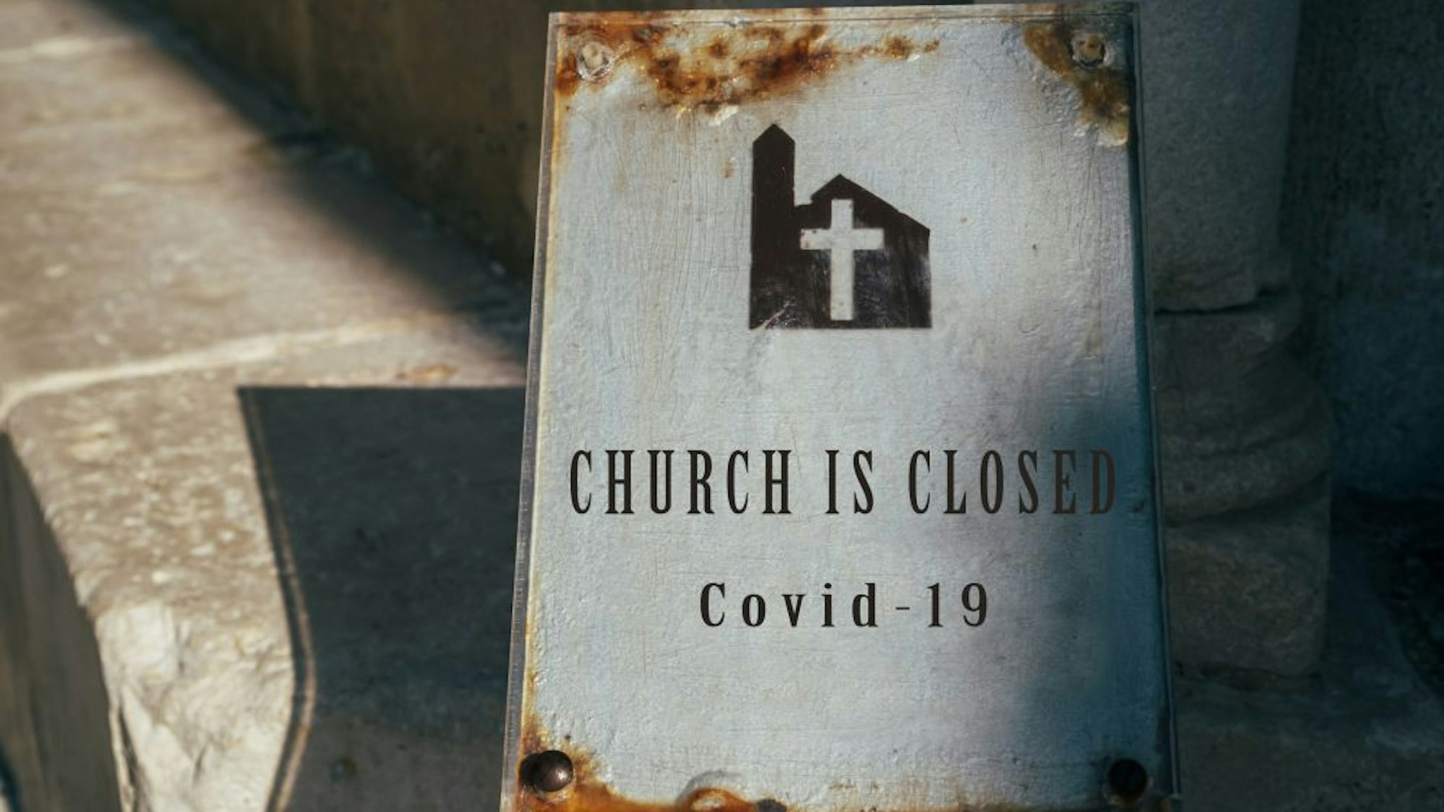 Church is closed sign