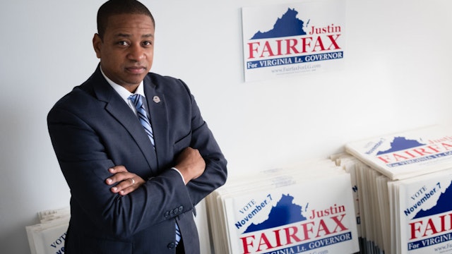 Justin Fairfax, the Democratic candidate for Virginia lieutenant governor is pictured during an interview at his campaign headquarters in Arlington, VA on Wednesday September 13, 2017.