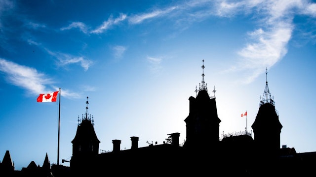 Silhouette of Canada's Parliament Buildings