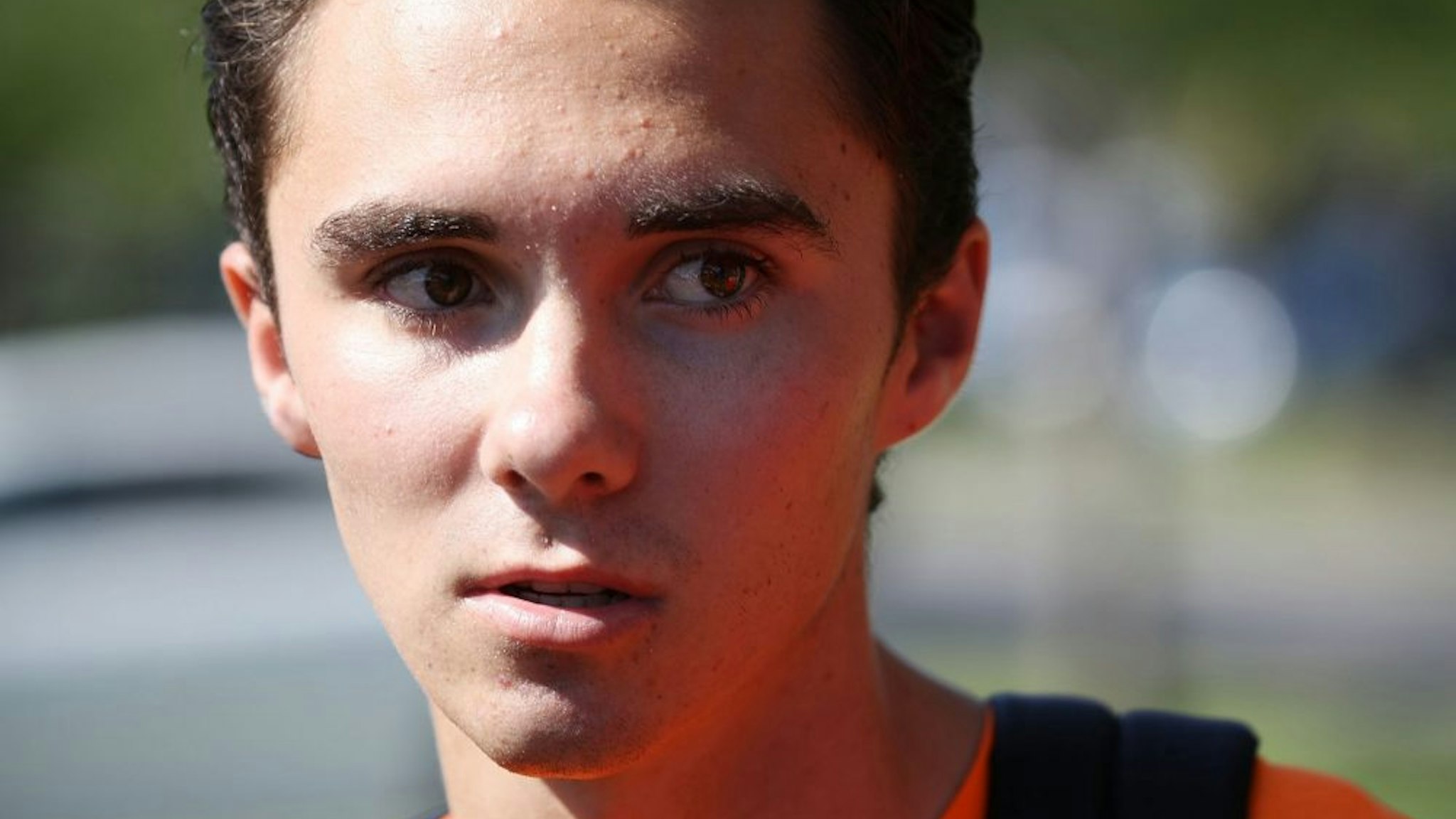 PARKLAND, FL - APRIL 20: David Hogg joins his fellow students from Marjory Stoneman Douglas High School, where 17 classmates and teachers were killed during a mass shooting, for the National School Walkout on April 20, 2018 in Parkland, Florida. Students from around the nation joined in school walkouts against gun violence on the 19th anniversary of the shooting at Columbine High School in Colorado where 13 people were killed.