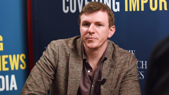 ORLANDO, FLORIDA, UNITED STATES - 2021/02/27: James OKeefe, founder of Project Veritas, waits to be interviewed at the 2021 Conservative Political Action Conference at the Hyatt Regency. Former U.S. President Donald Trump is scheduled to speak on the final day of the conference.
