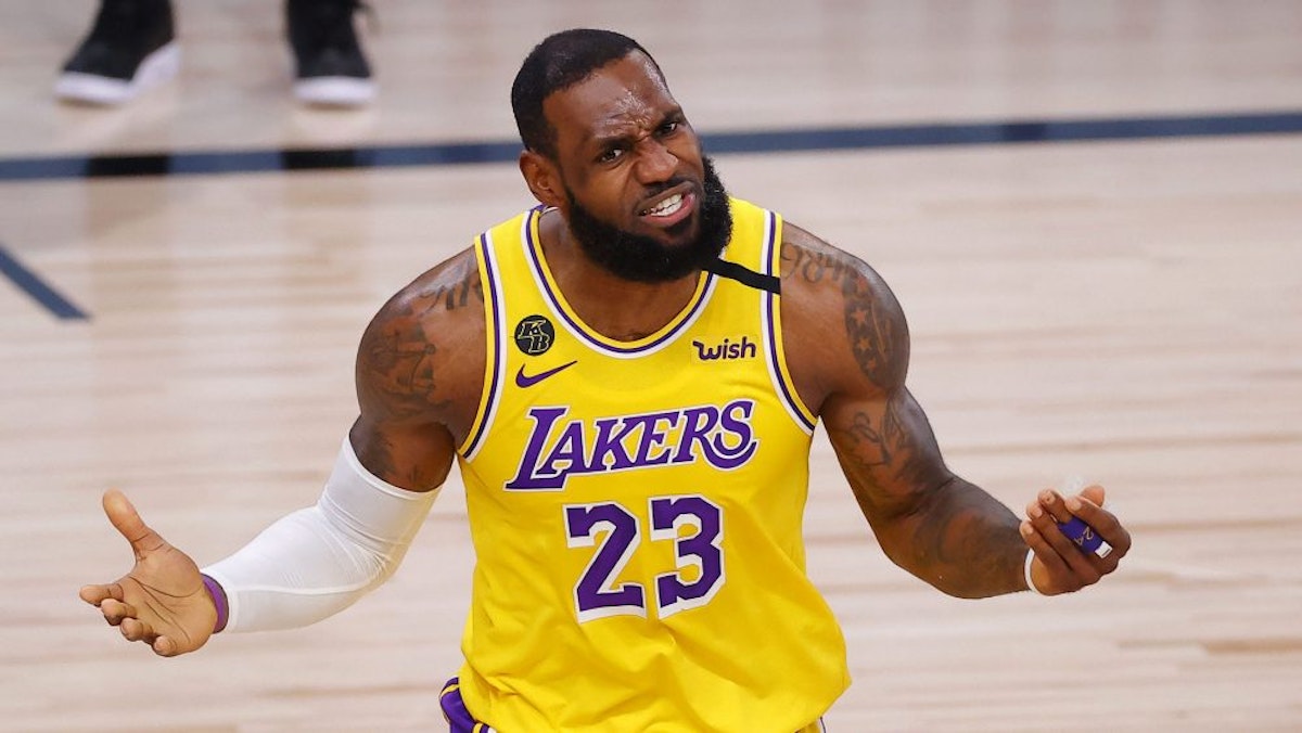 LeBron James congratulated Devin Booker post-game with a signed