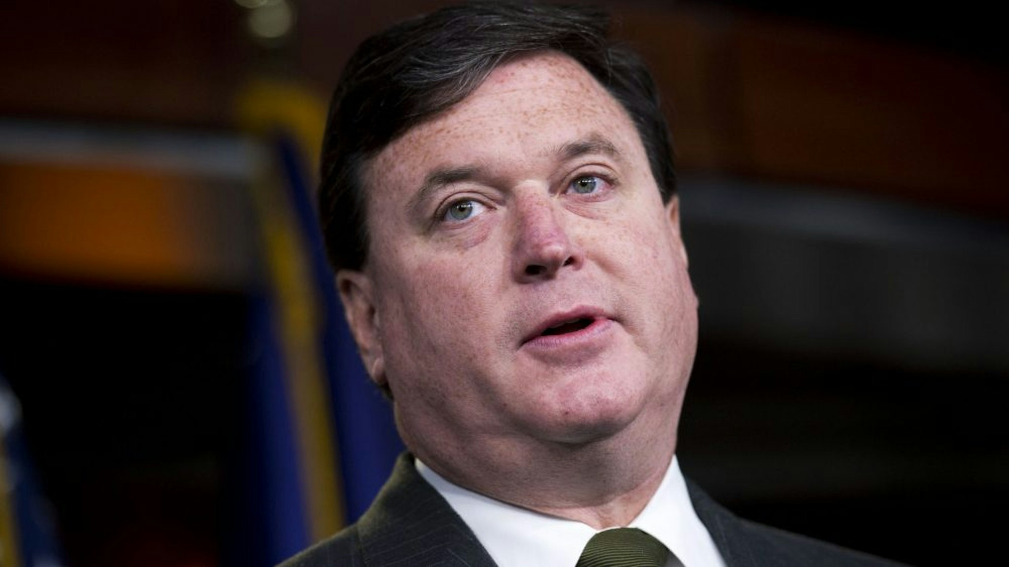 UNITED STATES - MARCH 17: Rep. Todd Rokita, R-Ind., attends a news conference in the Capitol Visitor Center with members of the House Budget Committee to introduce the FY2016 budget resolution and discuss ways to balance the budget, March 17, 2015.