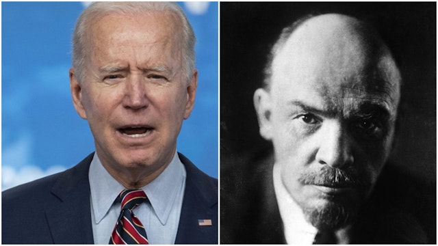 Joe Biden and Vladimir Lenin