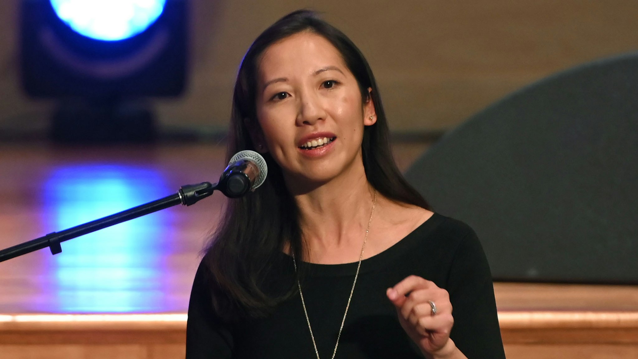 BALTIMORE, MARYLAND - OCTOBER 25: Dr. Leana Wen speaks during the funeral services for late U.S. Representative Elijah Cummings (D-MD) at the New Psalmist Baptist Church October 25, 2019 in Baltimore, Maryland. A sharecropper’s son who rose to become a civil rights champion and the chairman of the powerful House Oversight and Government Reform Committee, Cummings died last week of complications from longstanding health problems at the age of 68.