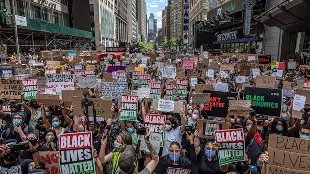 Thousands gathered in New York's Times Square for a demonstration organized by Black Lives Matter Greater New York.