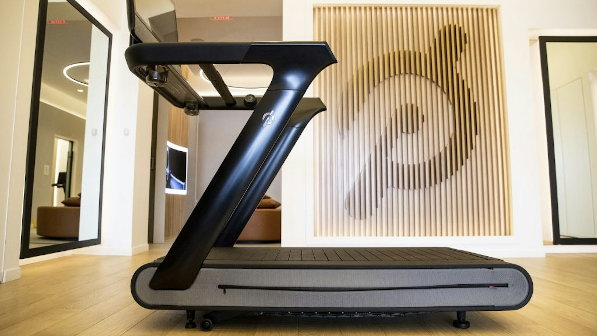 A Peloton Interactive Inc. Tread exercise machine for sale at the company's showroom in Dedham, Massachusetts, U.S., on Wednesday, Feb. 3, 2021. Peloton Interactive Inc. is scheduled to release earnings figures on February 4. Photographer: Adam Glanzman/Bloomberg