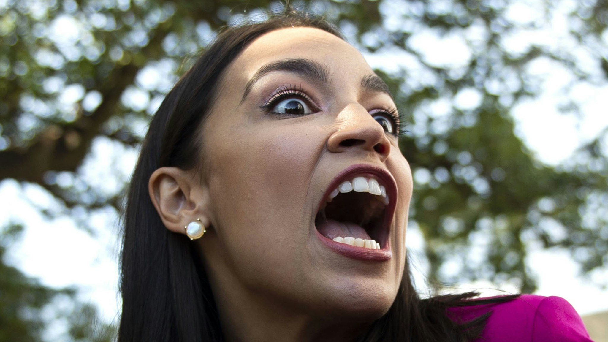 UNITED STATES - SEPTEMBER 27: Rep. Alexandria Ocasio-Cortez, D-N.Y., stops to speak with reporters outside of the Capitol after the final votes of the week on Friday, Sept. 27, 2019.