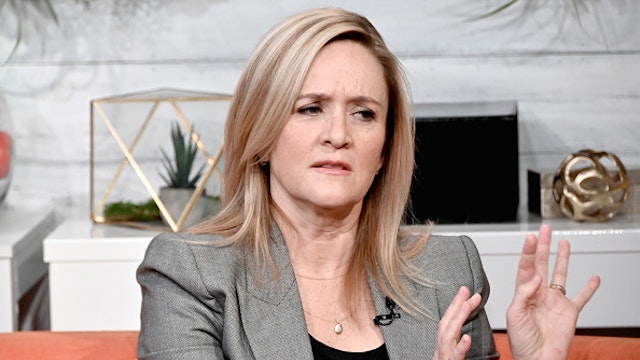 NEW YORK, NEW YORK - NOVEMBER 25: (EXCLUSIVE COVERAGE) TV personality and comedian Samantha Bee visits BuzzFeed’s AM TO DM” to discuss the “Full Frontal’$ Totally Unrigged Primary” game on November 25, 2019 in New York City.