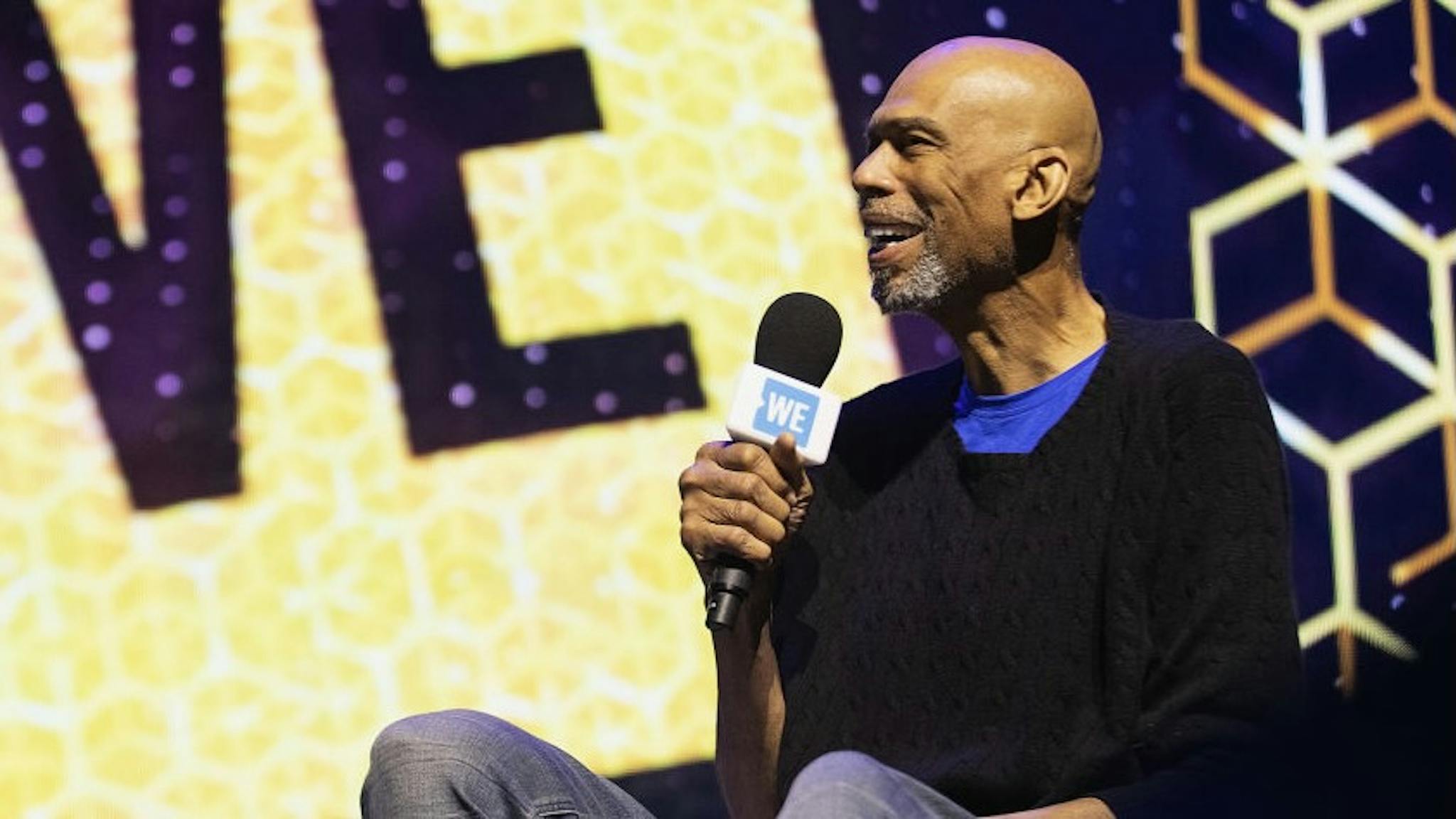 E2E3A8FD-3EBA-44A2-9923-0C60102A5365_1_201_a TACOMA, WA - APRIL 18: Retired professional basketball player/author speaks on stage during WE-Day at Tacoma Dome on April 18, 2019 in Tacoma, Washington. (Photo by Mat Hayward/Getty Images)