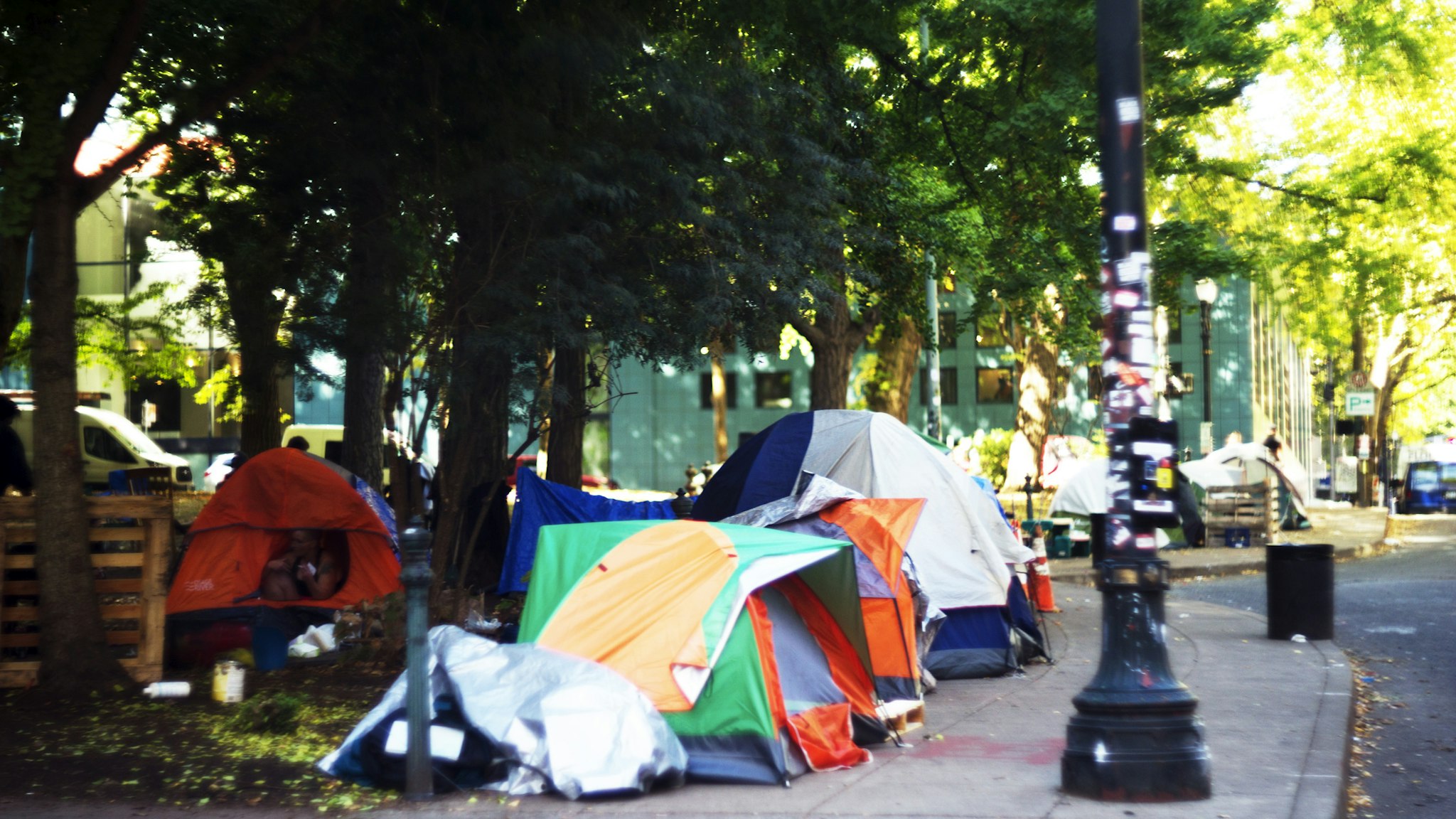 Tents in public — Portland, Oregon