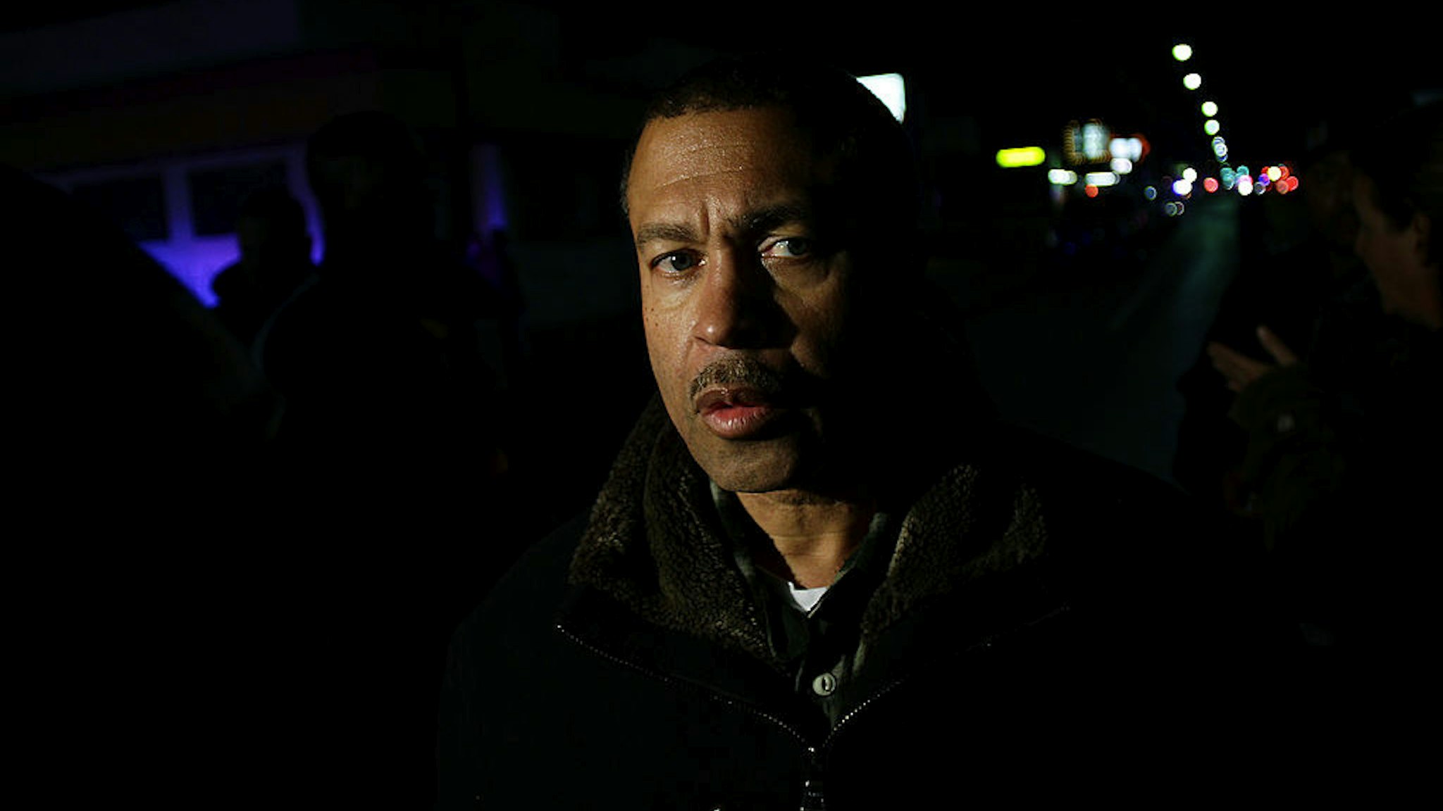DETROIT, MI - NOVEMBER 06: Detroit Police Chief James Craig talks to reporters about a shooting outside of a barber shop where nine people were shot November 6, 2013 in Detroit, Michigan. Chief Craig confirmed that three people were killed and the suspects were still at large.