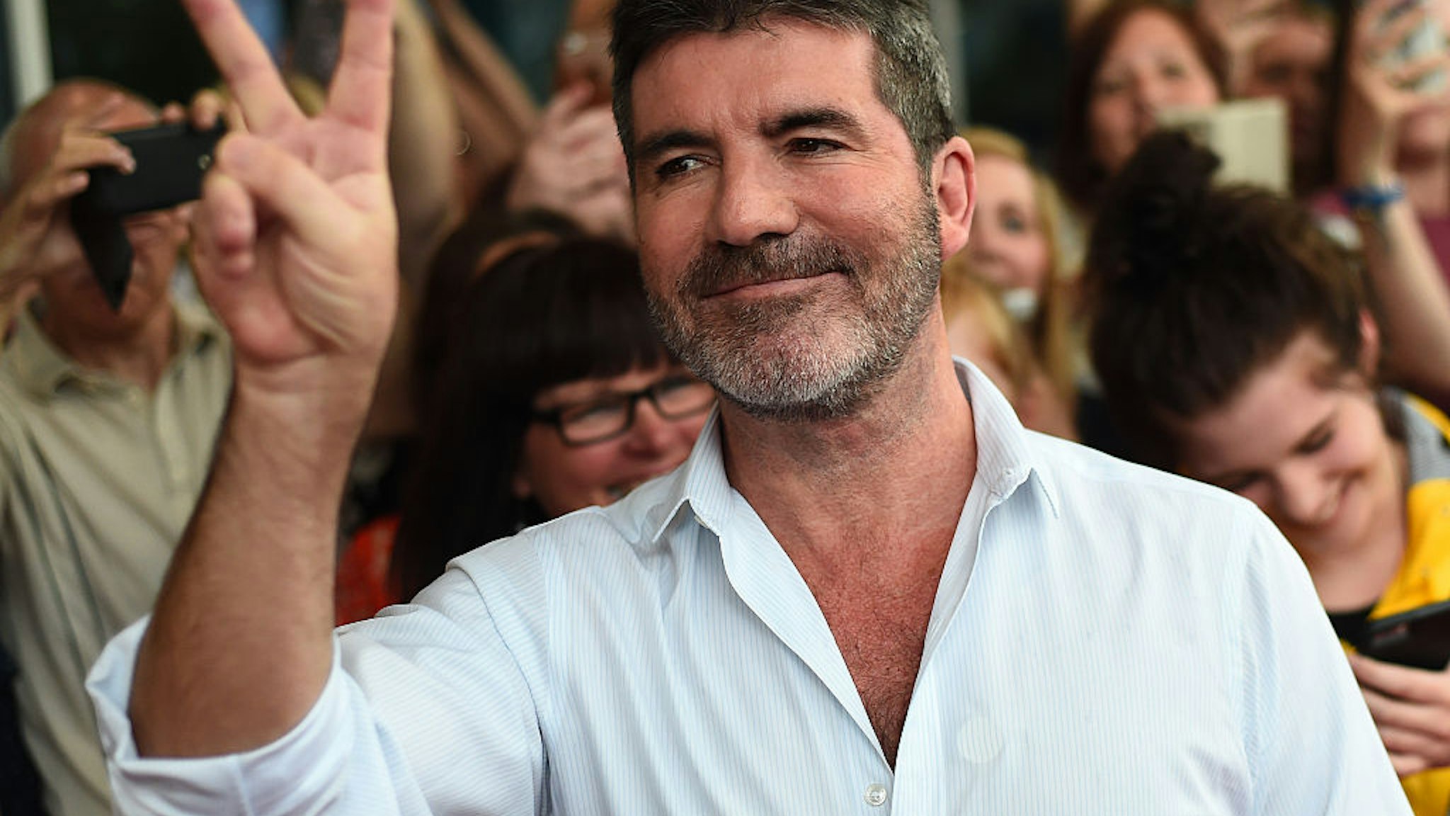 LEICESTER, ENGLAND - JUNE 10: Simon Cowell arrives for the first X Factor auditions of 2016 on June 10, 2016 in Leicester, United Kingdom.
