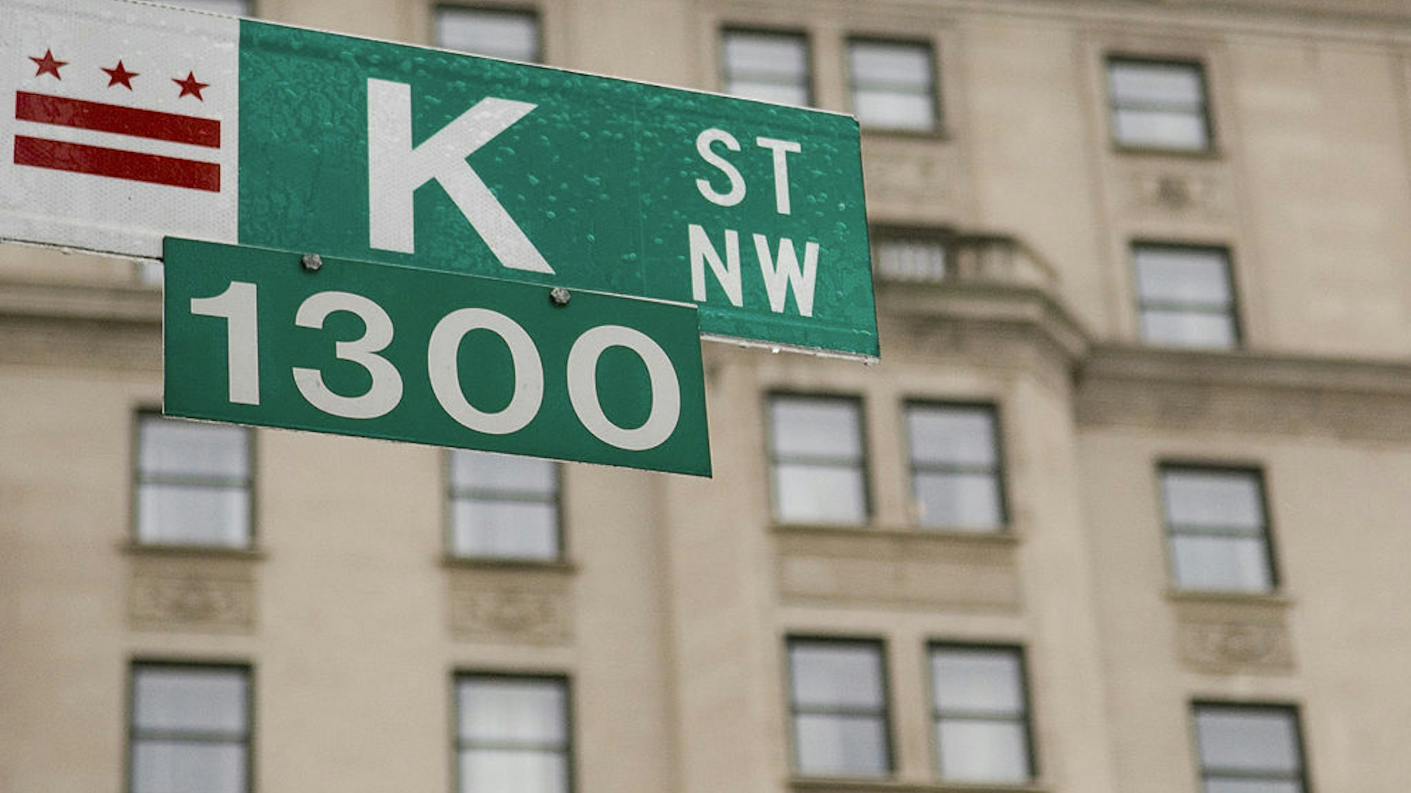 UNITED STATES - FEBRUARY 14: A thin coat of ice covers a K Street sign in Washington on Feb. 14, 2007.