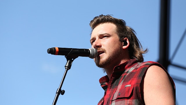 AUSTIN, TX - MAY 04: (EDITORIAL USE ONLY. NO COMMERCIAL USE) Morgan Wallen performs live during the Daytime Village at the 2019 iHeartCountry Festival Presented by Capital One at the Frank Erwin Center on May 4, 2019 in Austin, Texas.