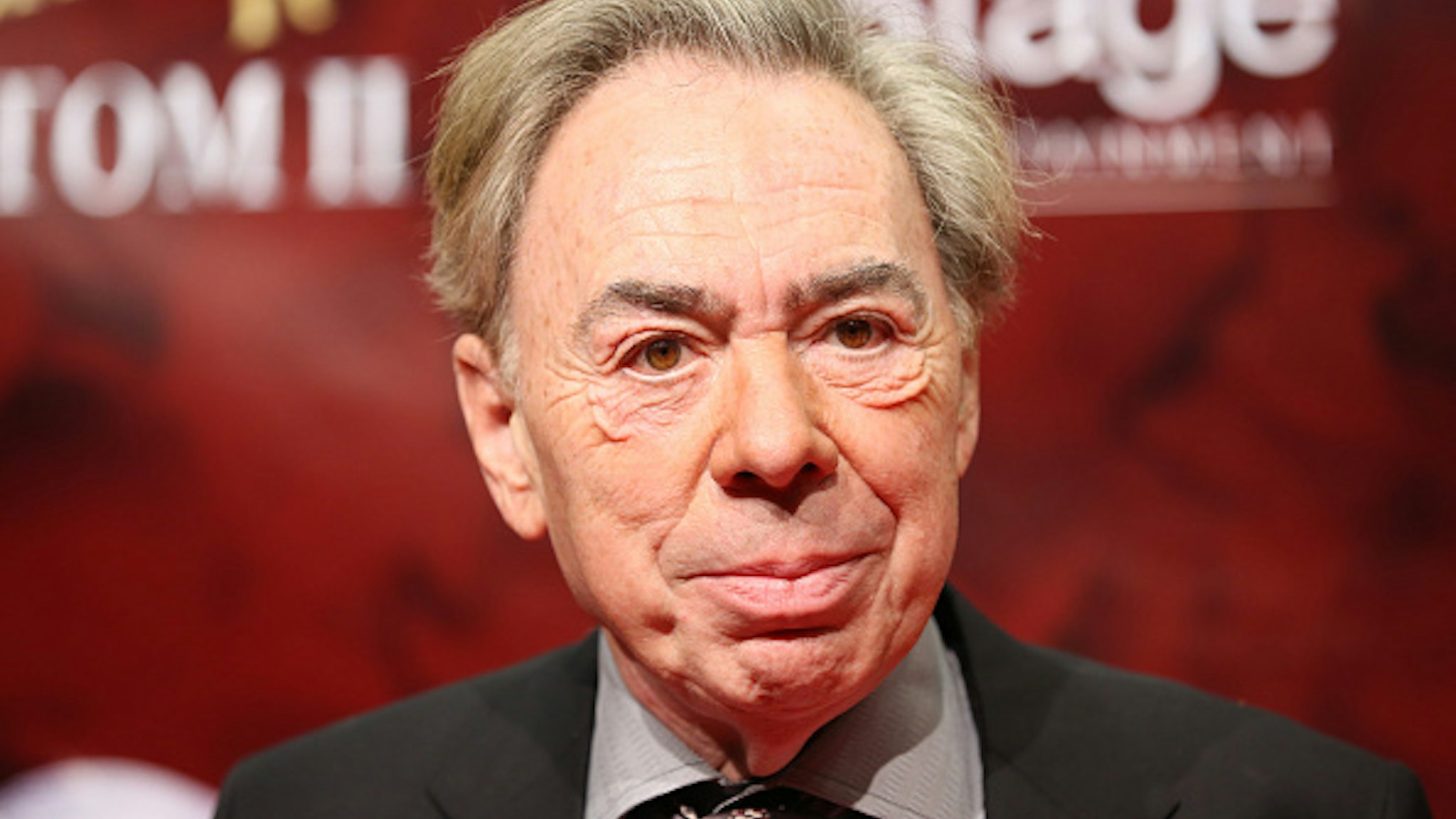British composer Andrew Lloyd Webber arrives at the Stage Operettenhaus for the premiere of the musical Love Never Dies, in Hamburg, Germany, 15 October 2015. The sequel to The Phantom of the Opera had its German premiere on Thursday. PHOTO: CHRISTIAN CHARISIUS/DPA | usage worldwide