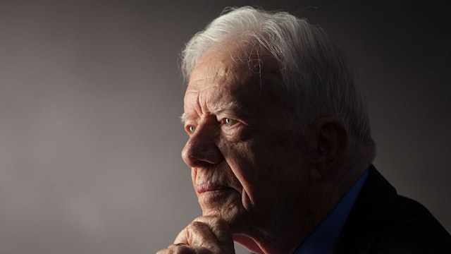 ATLANTA -- SEPT 14: Former President Jimmy Carter interviewed for "The Presidents' Gatekeepers" project at the Carter Center, Atlanta, Georgia, September 14, 2011. (Photo by