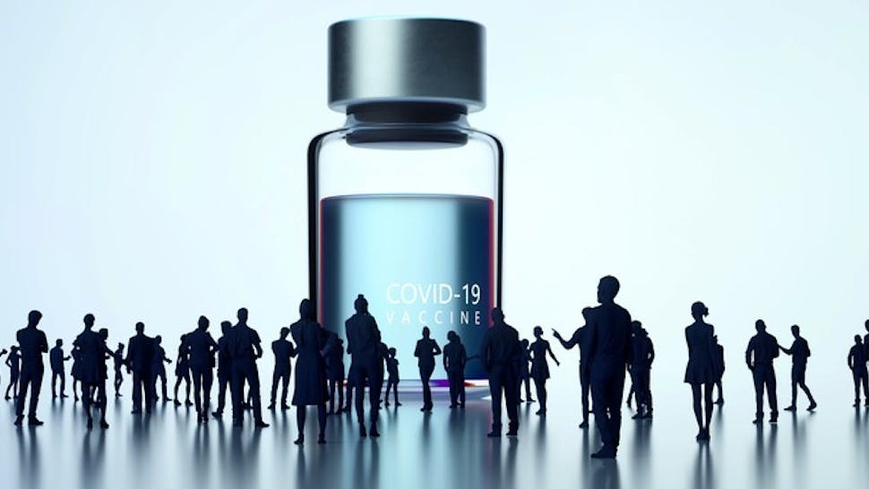 Huge Covid-19 vaccine bottle appearance. Huge Covid-19 vaccine bottle appearance.