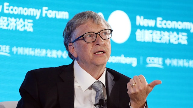 Bill Gates, co-chair of the Bill and Melinda Gates Foundation, speaks during the Bloomberg New Economy Forum in Beijing, China, on Thursday, Nov. 21, 2019. The New Economy Forum, organized by Bloomberg Media Group, a division of Bloomberg LP, aims to bring together leaders from public and private sectors to find solutions to the world's greatest challenges.