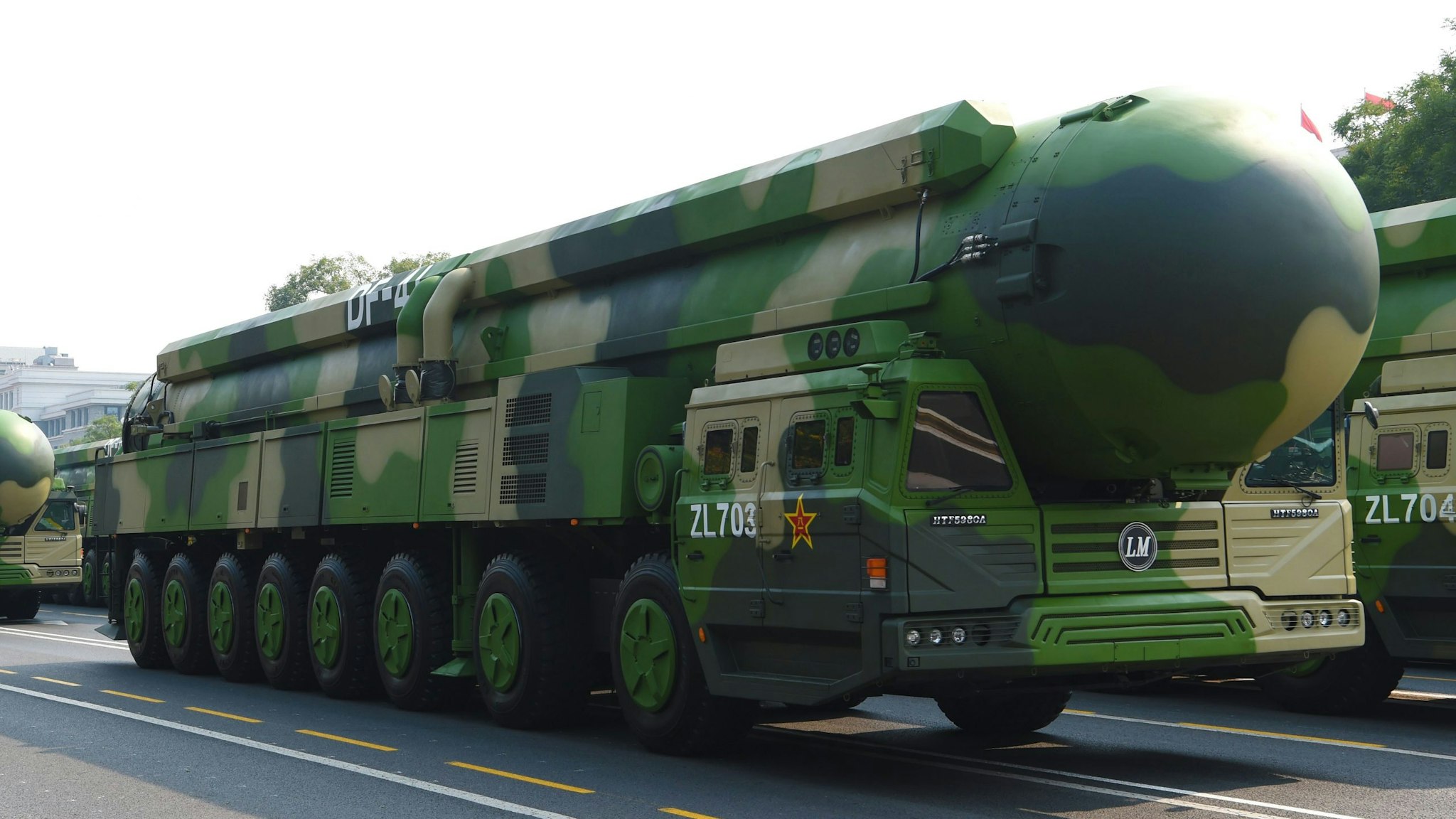 BEIJING, Oct. 1, 2019 -- The formation of Dongfeng-41 nuclear missiles takes part in a military parade celebrating the 70th anniversary of the founding of the People's Republic of China in Beijing, capital of China, Oct. 1, 2019.