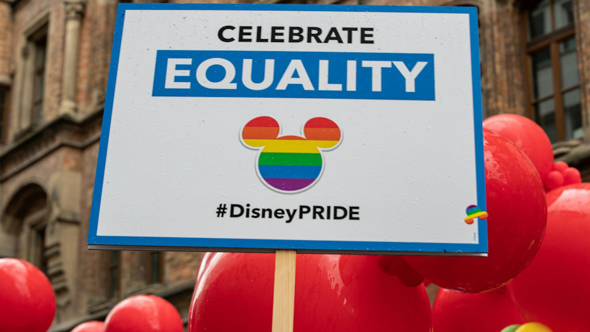 Disney celebrates equality. On 13.7.2019 Hundreds of Thousands celebrated the Pride ( Christopher Street Day ) in Munich. Several LGBTQ Groups participated. (Photo by Alexander Pohl/NurPhoto via Getty Images)