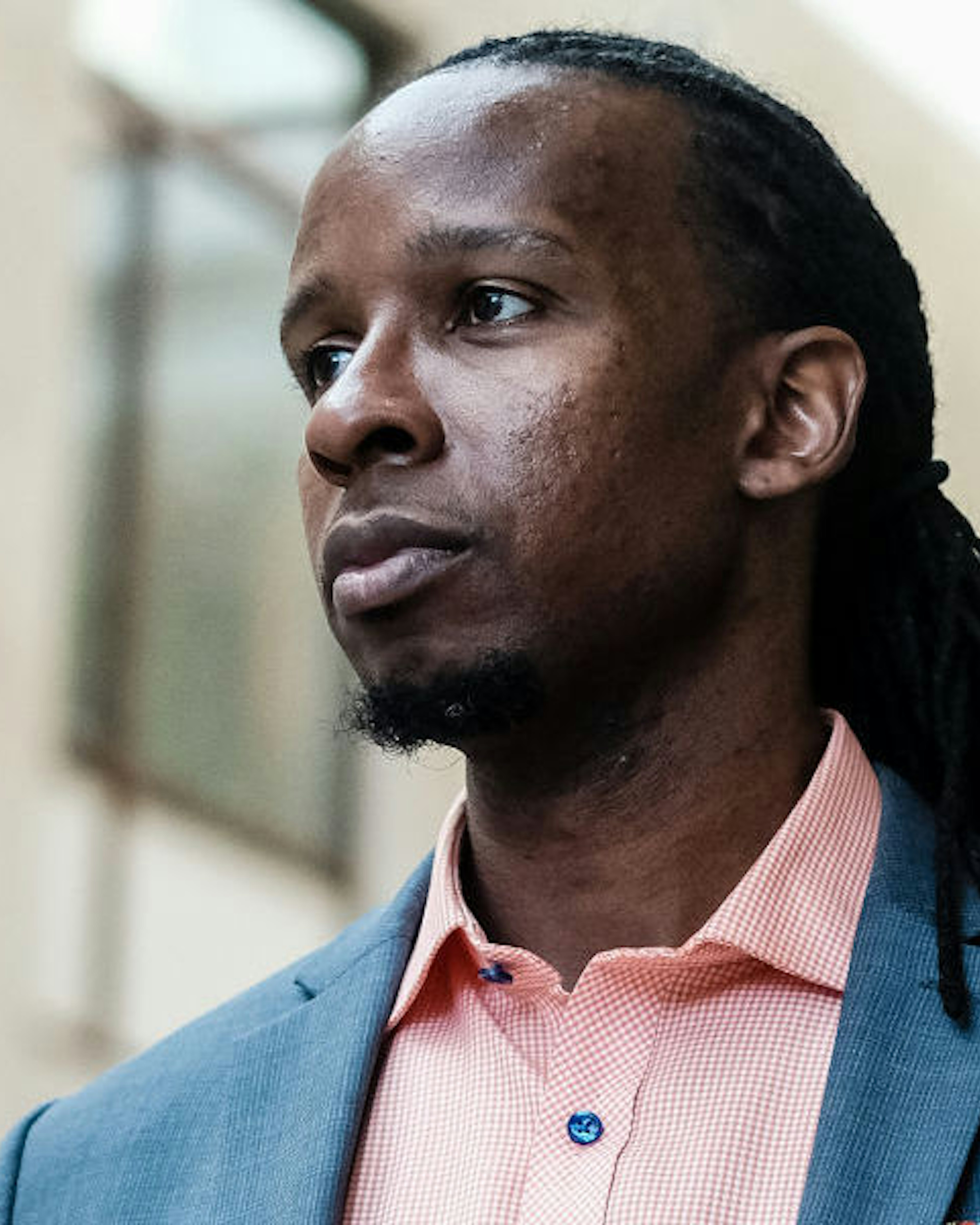 WASHINGTON, US - SEPTEMBER 26: American University professor Dr. Ibram X. Kendi​, stands for a portrait at the School of International Service following a panel discussion on his new book “ How to Be an Antiracist” in Washington, DC. Kendi’s discussion spoke on strategies to identify and overcome racism on September 26, 2019 in Washington, DC. (Michael A. McCoy/For The Washington Post)