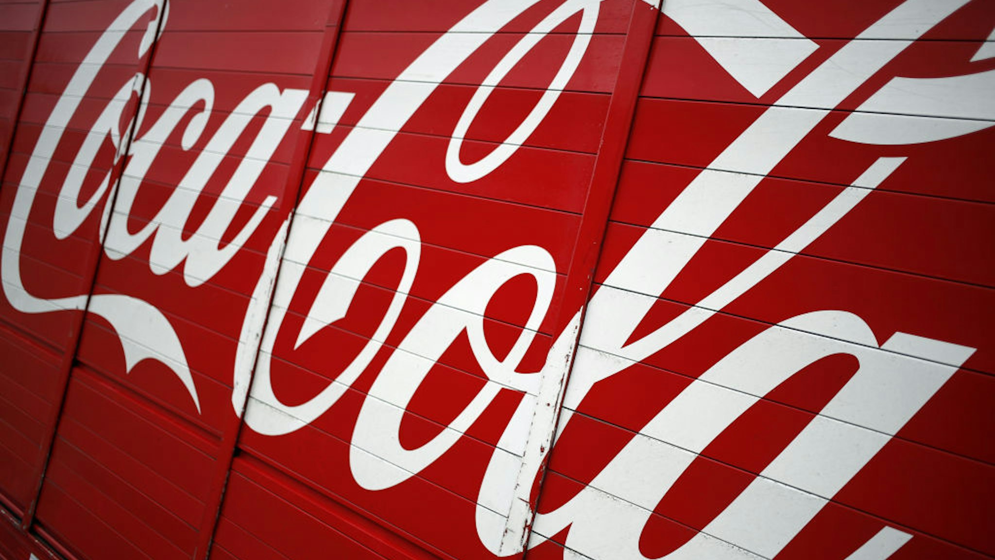 Signage is displayed on a Coca-Cola Co. delivery truck in Frankfort, Kentucky, U.S., on Monday, Feb. 10, 2020.