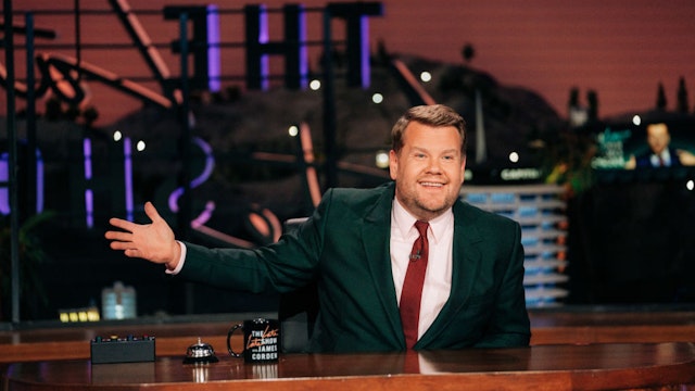 The Late Late Show with James Corden airing Wednesday, May 12, 2021, with guest Sharon Stone.