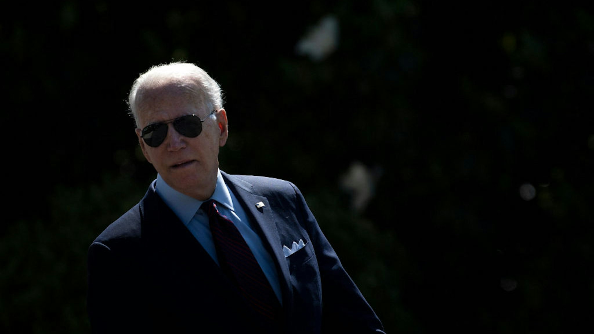 US President Joe Biden walks to Marine One on the South Lawn of the White House on June 29, 2021, in Washington, DC en route to an event in Wisconsin. (Photo by Brendan Smialowski / AFP) (Photo by BRENDAN SMIALOWSKI/AFP via Getty Images)
