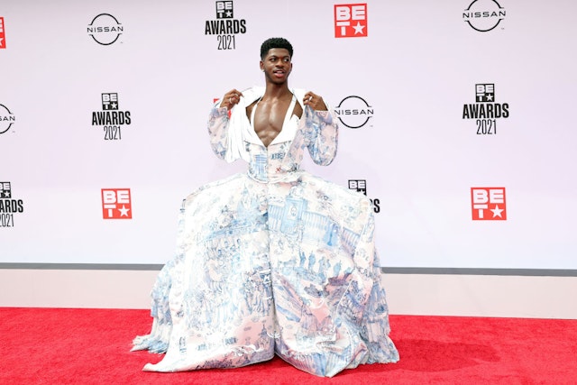 LOS ANGELES, CALIFORNIA - JUNE 27: Lil Nas X attends the BET Awards 2021 at Microsoft Theater on June 27, 2021 in Los Angeles, California.