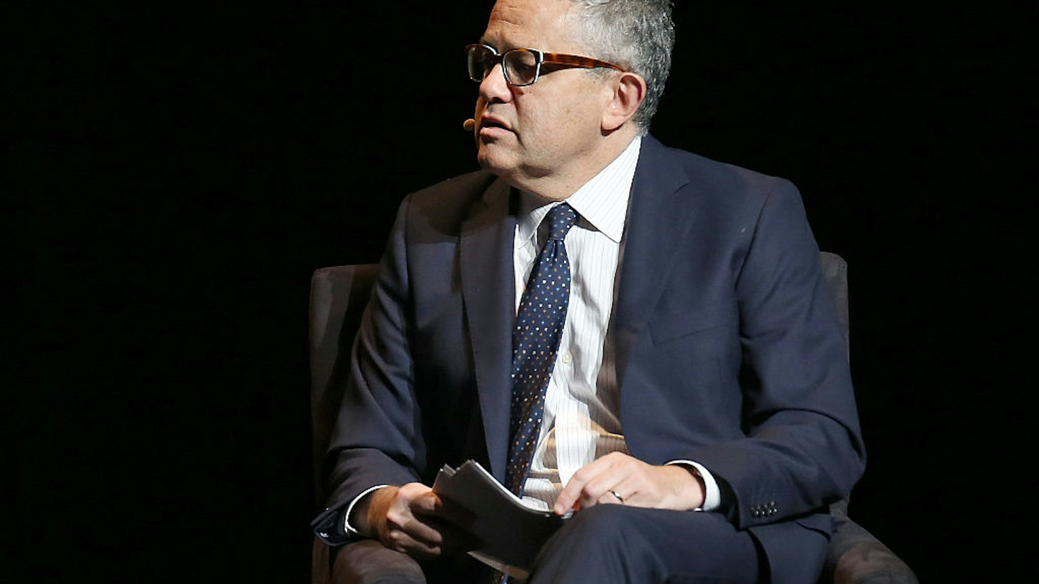 Jeffrey Toobin, Senior Legal Analyst, CNN speaks at the 2016 'Tina Brown Live Media's American Justice Summit' at Gerald W. Lynch Theatre on January 29, 2016 in New York City.