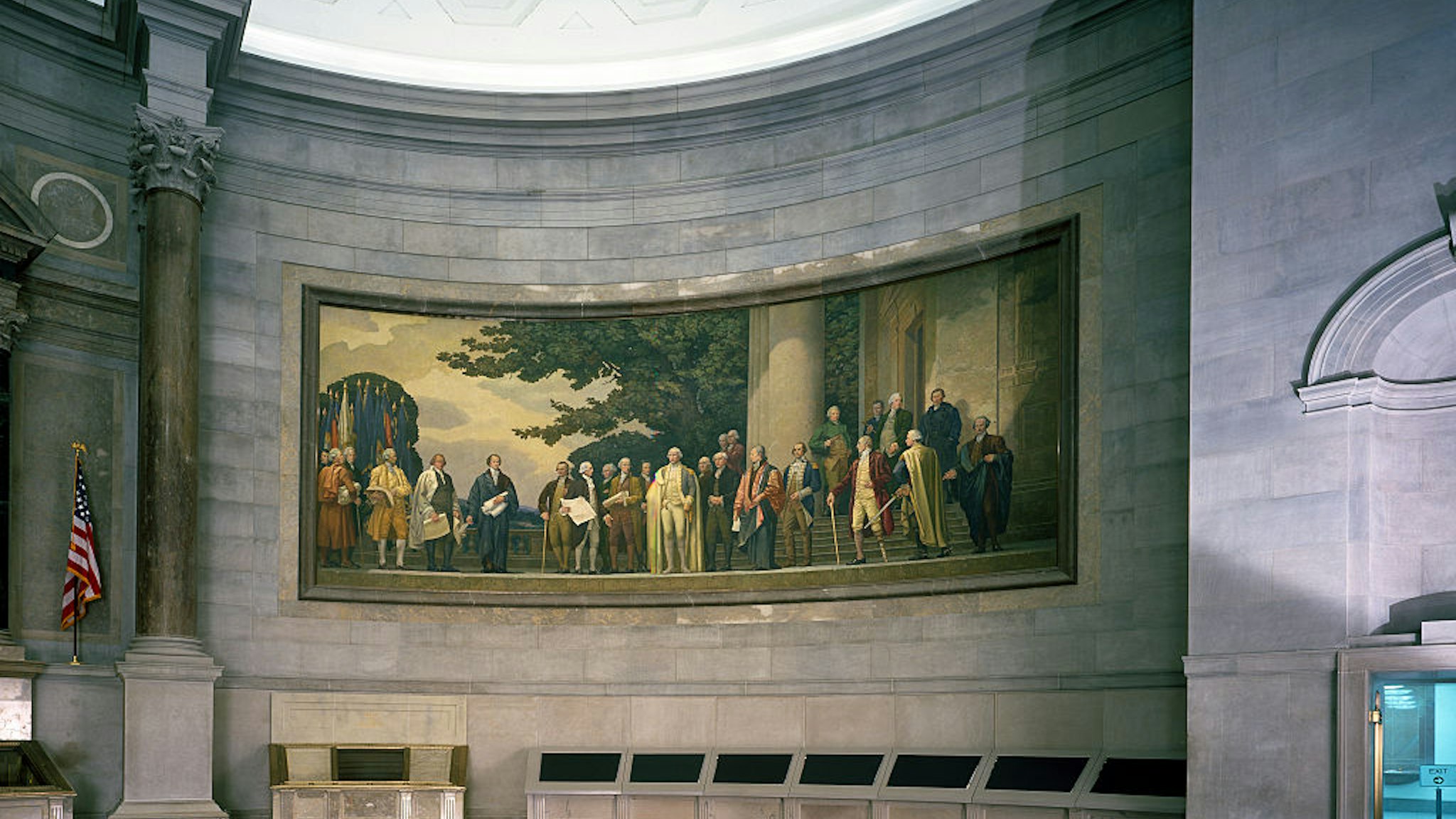 Barry Faulkner 1936 Constitution mural in the rotunda of the National Archives, Washington, D.C.