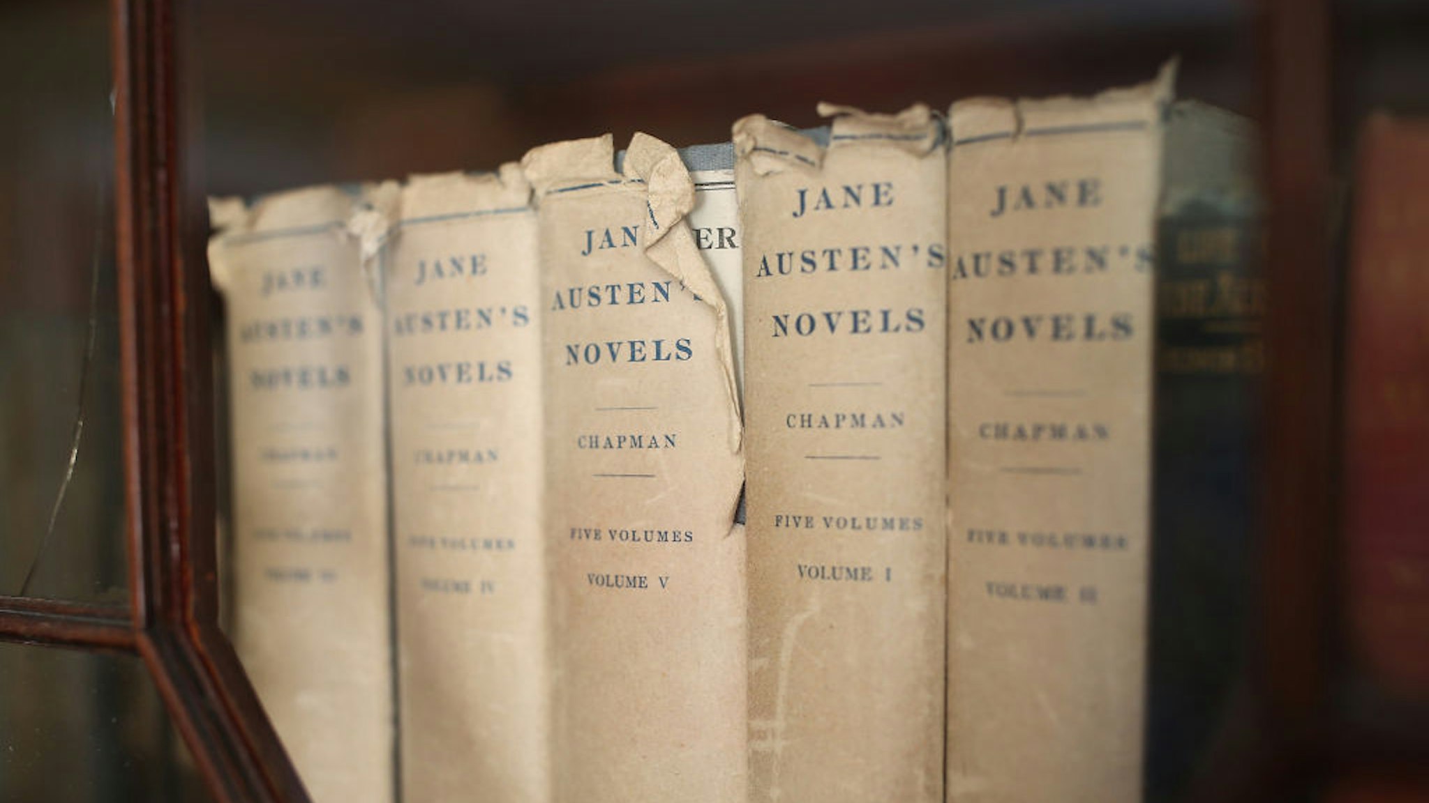 CHAWTON, ENGLAND - JULY 18: Books are displayed at the home of the celebrated late British author Jane Austen on July 18, 2017 in Chawton, England. Jane Austen spent the last eight years of her life in the cottage in Hampshire from 1809 until 1817, before dying on July 18, 1817, of an unknown illness. Today marks the 200th anniversary of her death. (Photo by Dan Kitwood/Getty Images)