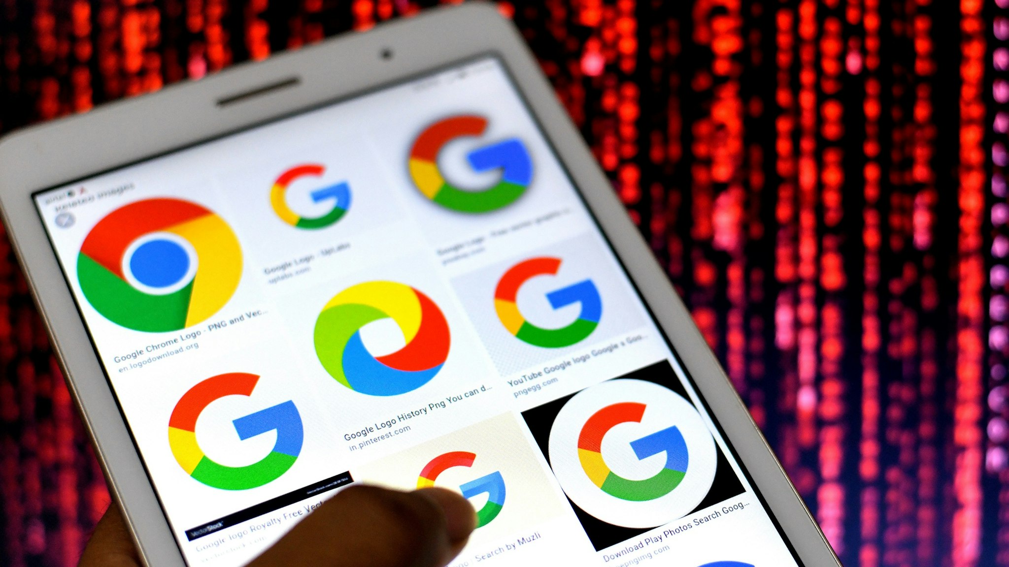In this Photo illustration Google Logos seen displayed on an Android phone. (Photo Illustration by Avishek Das/SOPA Images/LightRocket via Getty Images)