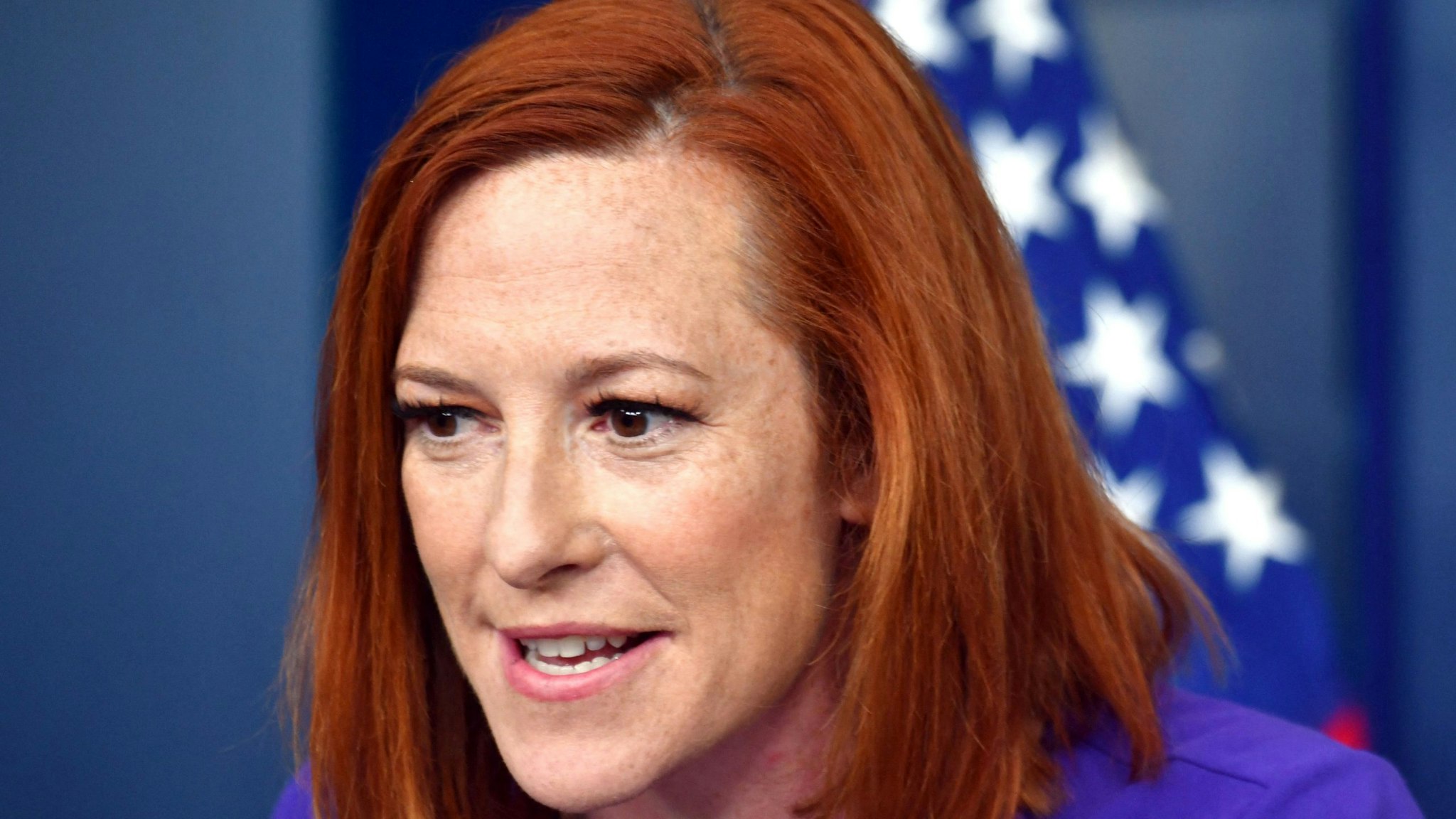 White House Press Secretary Jen Psaki speaks during the daily briefing in the Brady Briefing Room of the White House in Washington, DC on June 25, 2021.