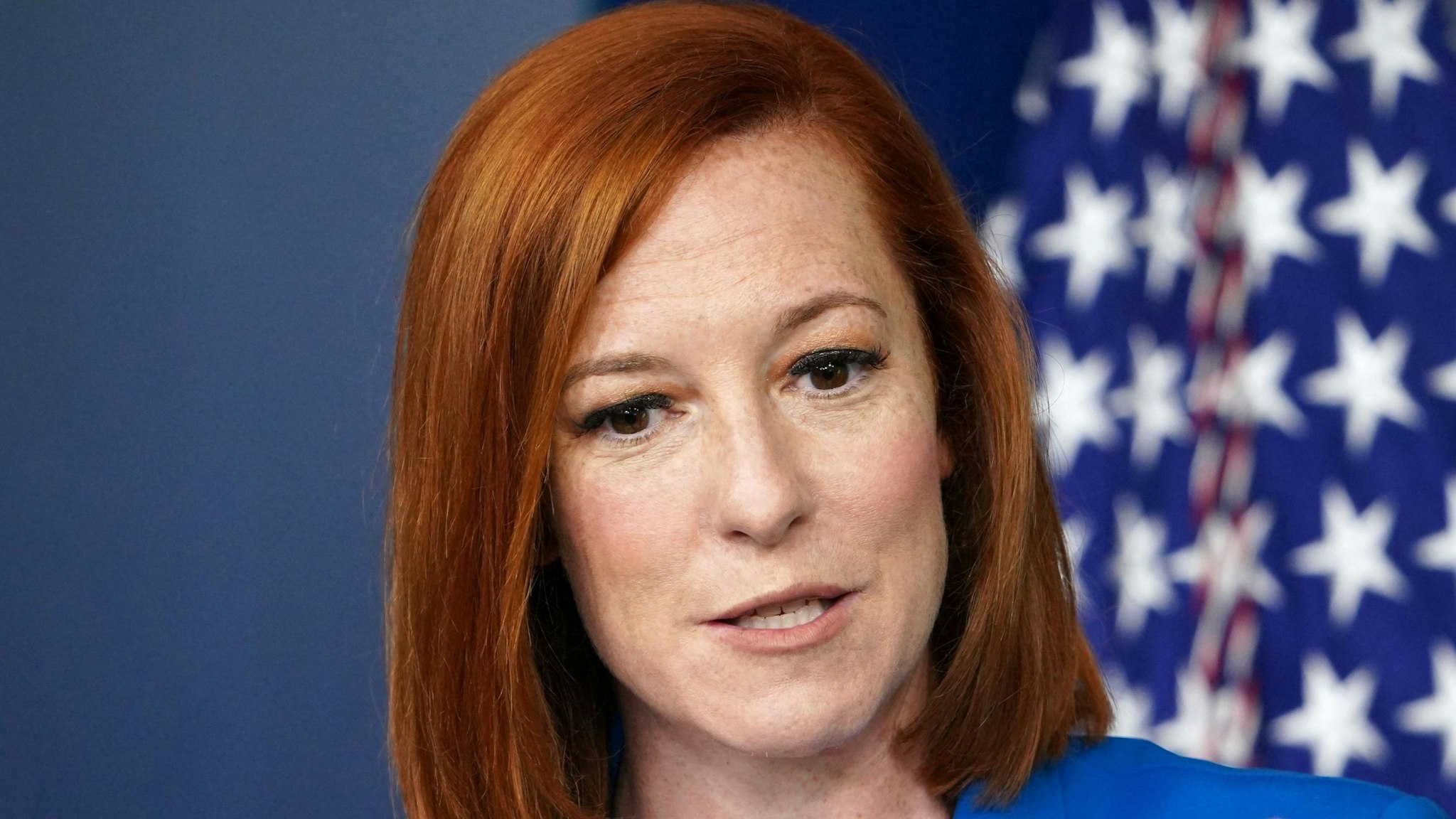 White House Press Secretary Jen Psaki speaks during the daily briefing in the Brady Briefing Room of the White House in Washington, DC on June 7, 2021.