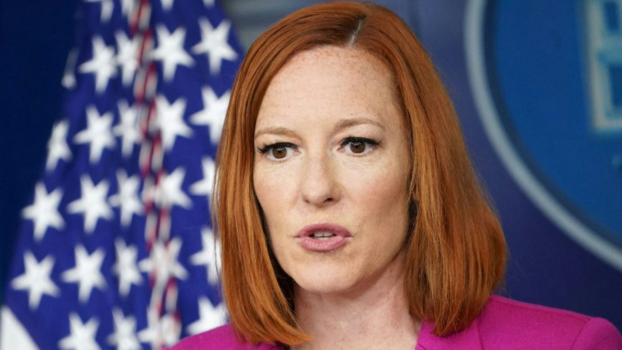 White House Press Secretary Jen Psaki speaks during the daily briefing in the Brady Briefing Room of the White House in Washington, DC on June 22, 2021.