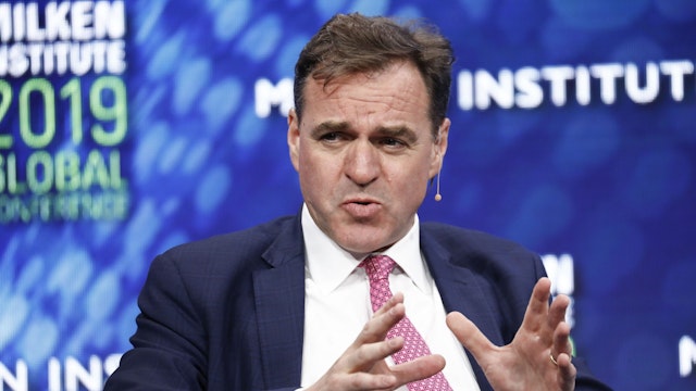Niall Ferguson, senior fellow at the Hoover Institution at Stanford University, speaks during the Milken Institute Global Conference in Beverly Hills, California, U.S., on Wednesday, May 1, 2019. The conference brings together leaders in business, government, technology, philanthropy, academia, and the media to discuss actionable and collaborative solutions to some of the most important questions of our time.
