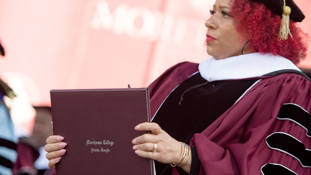 ATLANTA, GEORGIA - MAY 16: Author Nikole Hannah-Jones attends the 137th Commencement at Morehouse College on May 16, 2021 in Atlanta, Georgia.