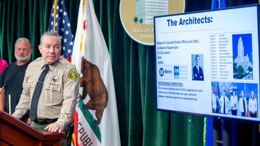 L.A. Sheriff Calls Progressives In Charge Of L.A.’s Homeless Policies ‘The Architects of Failure’