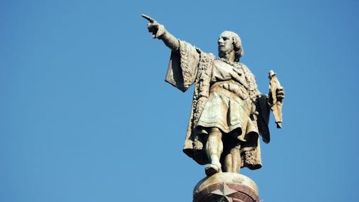 Christopher Columbus Monument, Barcelona Christopher Columbus monument close to Las Ramblas in Barcelona, Spain.