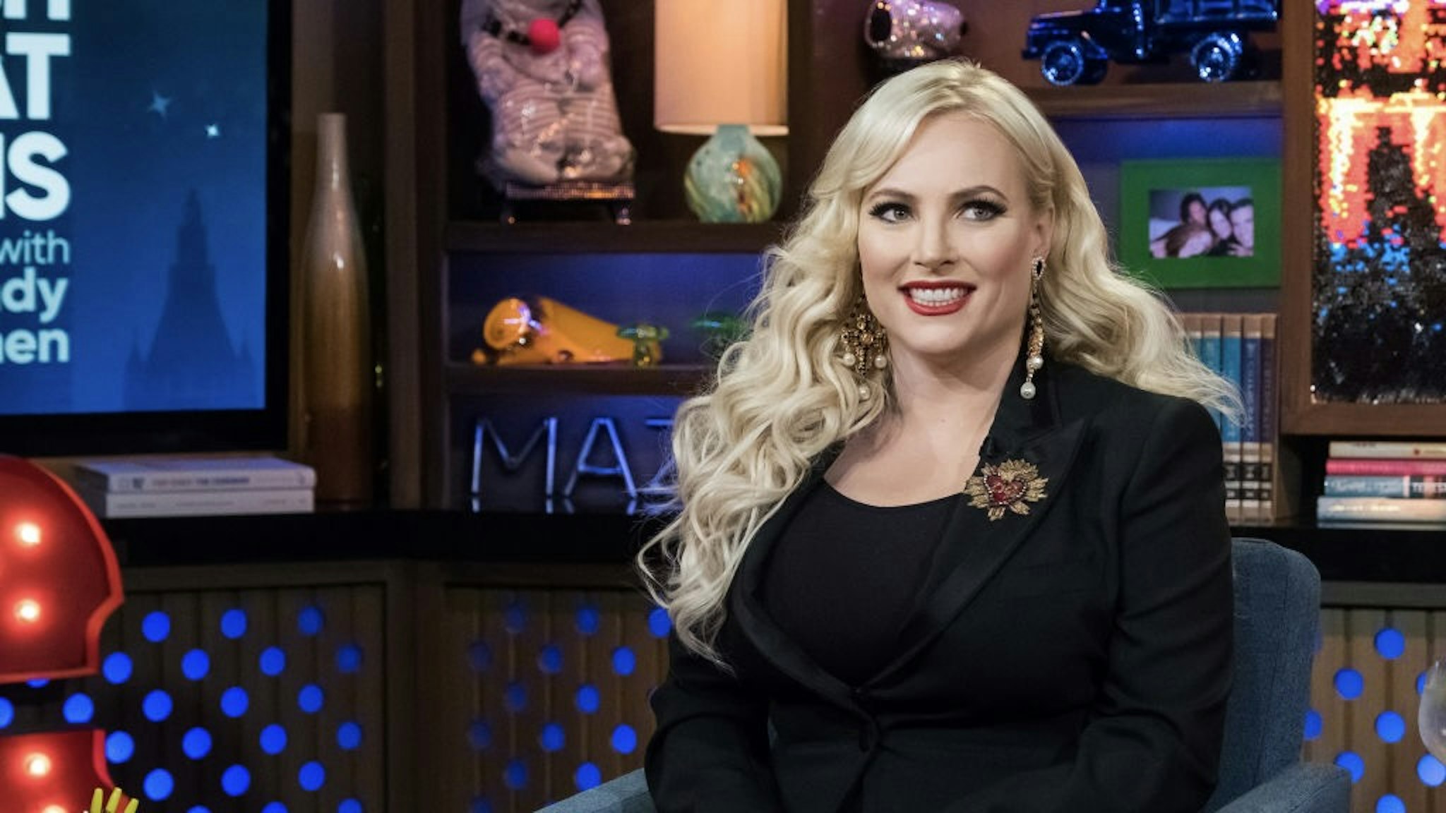 Watch What Happens Live With Andy Cohen - Season 15 WATCH WHAT HAPPENS LIVE WITH ANDY COHEN -- Pictured: Meghan McCain -- (Photo by: Charles Sykes/Bravo/NBCU Photo Bank/NBCUniversal via Getty Images) Bravo / Contributor via Getty Images