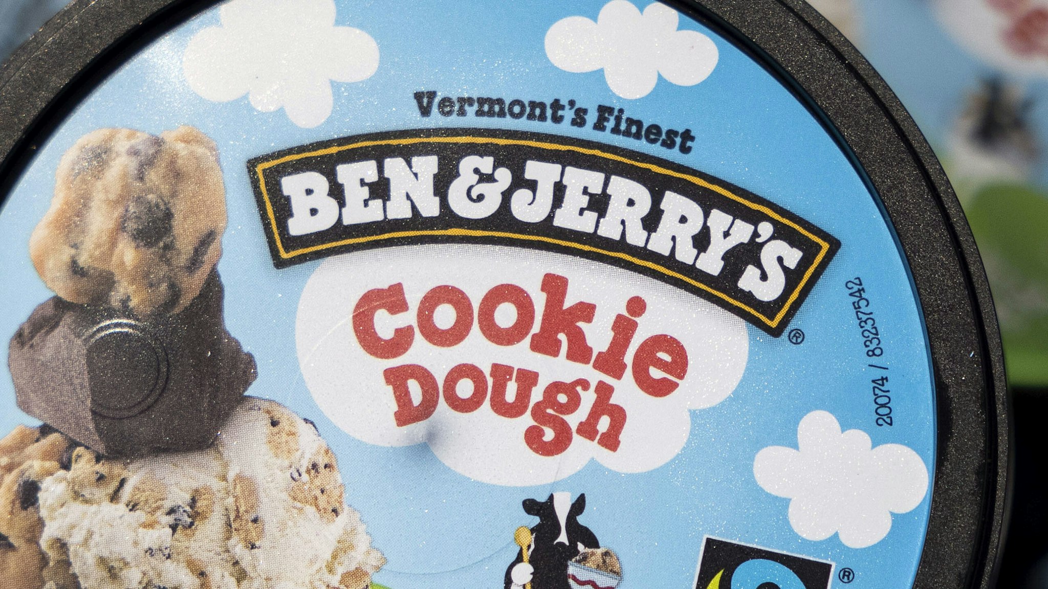 WASHINGTON, DC - MAY 20: Ben and Jerry's ice cream is stored in a cooler at an event where founders Jerry Greenfield and Ben Cohen gave away ice cream to bring attention to police reform at the U.S. Supreme Court on May 20, 2021 in Washington, DC. The two are urging the ending of police qualified immunity.