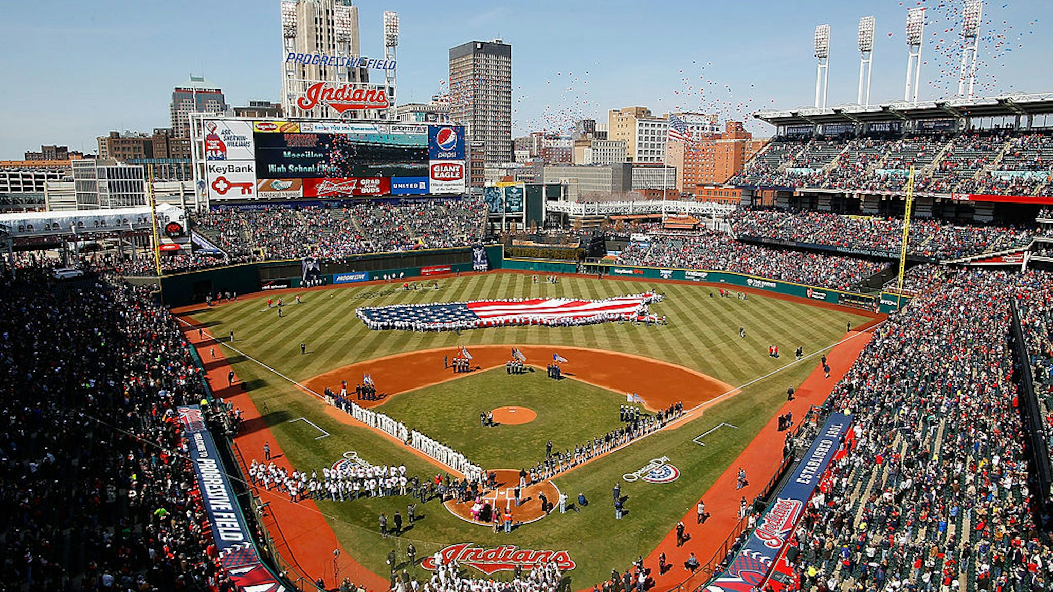 CLEVELAND - APRIL 01: General view of Progressive Field stadium prior to the the Opening Day game between the Cleveland Indians and the Chicago White Sox on April 1, 2011 at Progressive Field in Cleveland, Ohio. (Photo by Jared Wickerham/Getty Images)