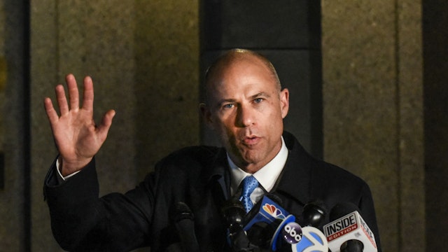 Michael Avenatti, the former lawyer for adult film actress Stormy Daniels' and a fierce critic of President Donald Trump, speaks to the media after being arrested for allegedly trying to extort Nike for $15-$25 million on March 25, 2019 in New York City.