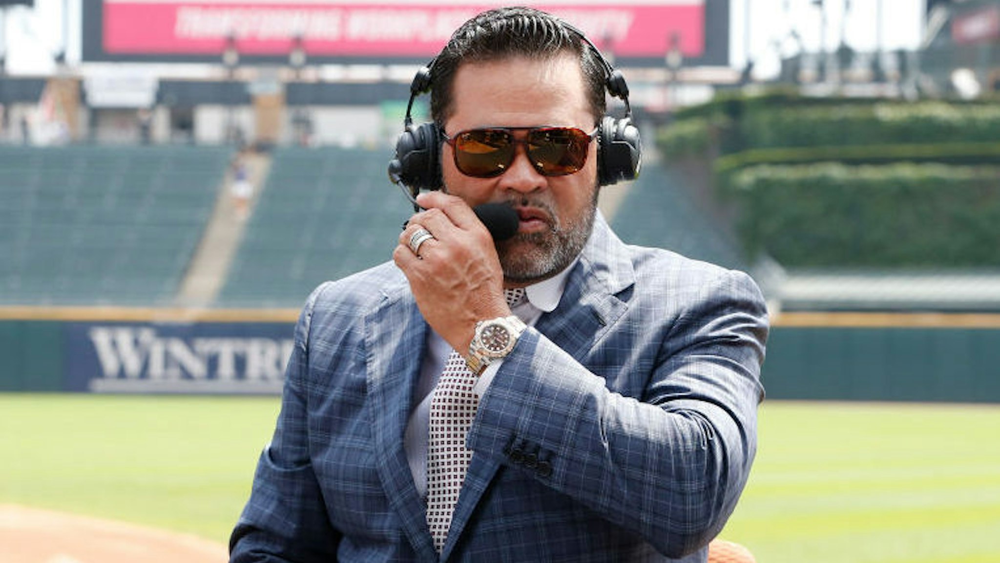 Former Chicago White Sox manager Ozzie Guillen prior to the start of the game between t he Chicago White Sox and the Chicago Cubs at Guaranteed Rate Field on July 07, 2019 in Chicago, Illinois.