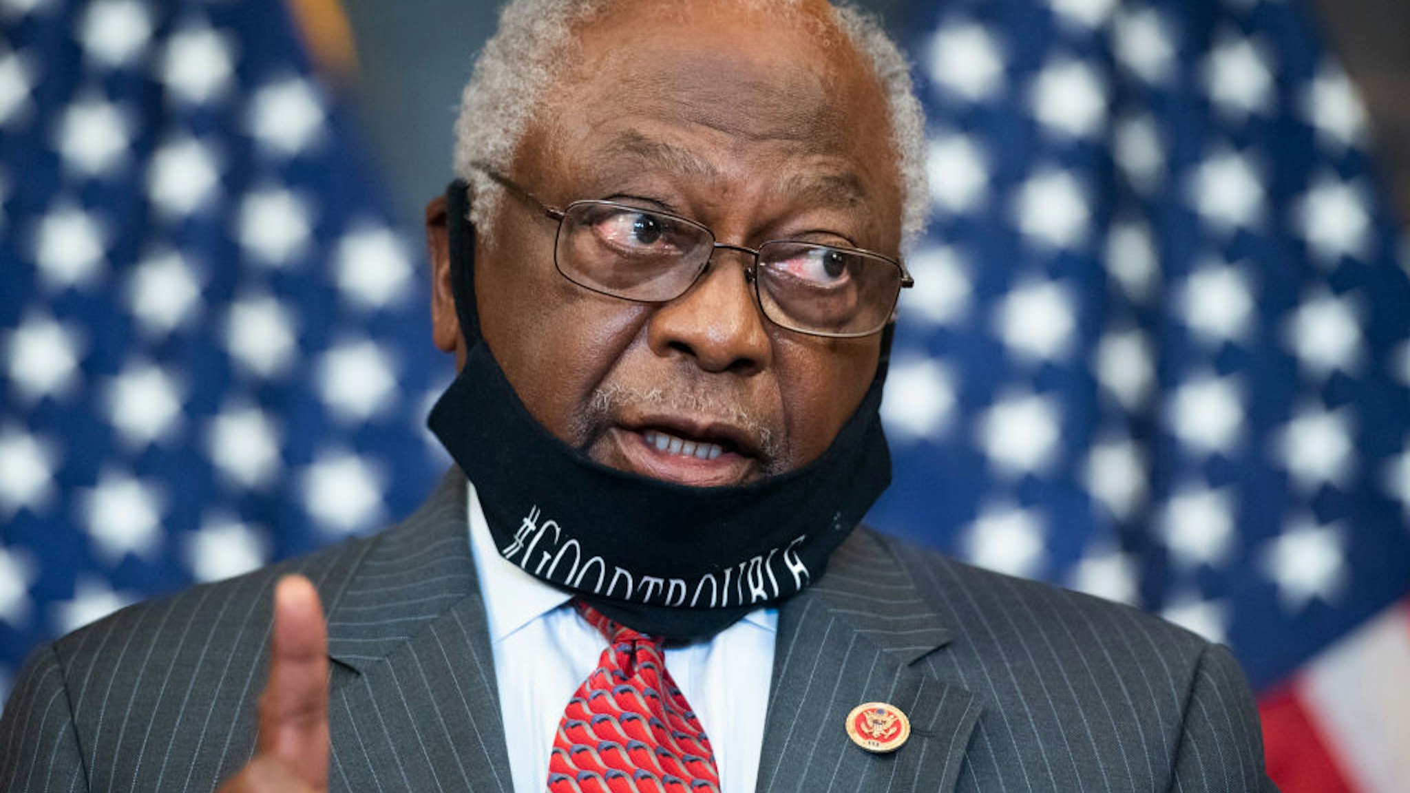 House Majority Whip Jim Clyburn, D-S.C., conducts a news conference in the Capitols Rayburn Room to call for covid-19 testing and tracing funds that are included in the Heroes Act on Thursday, September 17, 2020.